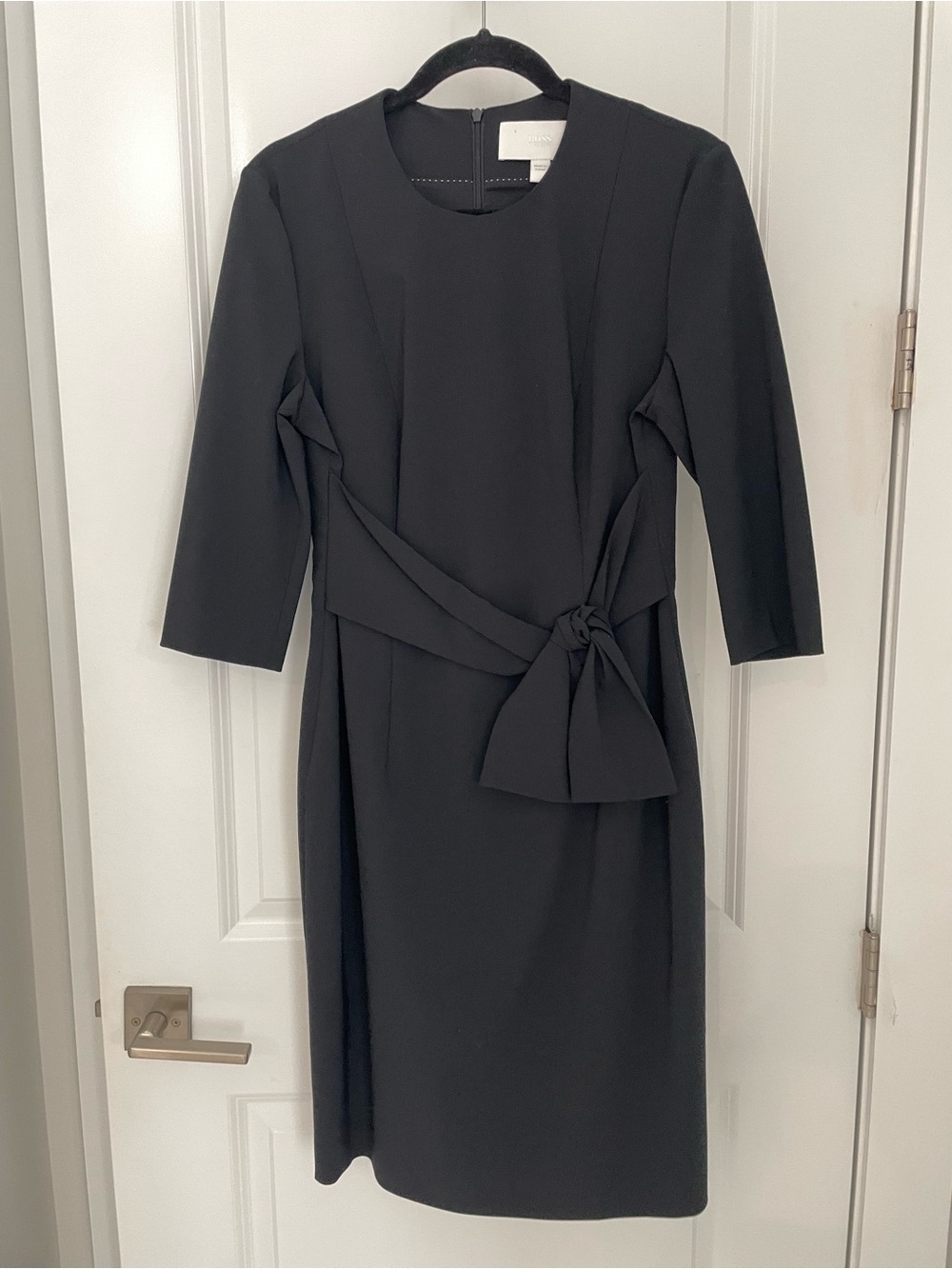 Hugo Boss Dawini Dress Women’s Size 8 Black Career Office evening. 24 - Picture 3 of 10